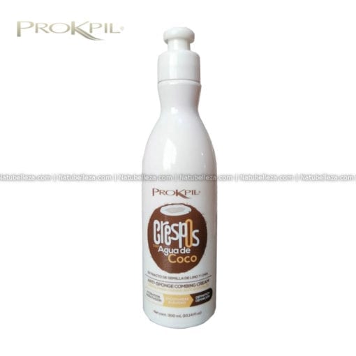 Crespos con Agua de Coco Crema para Peinar Crespos Anti-Esponje Prokpil