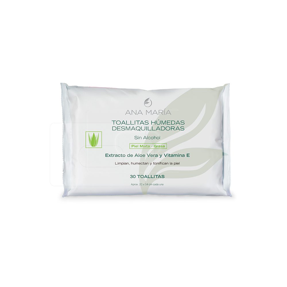 Toallitas Húmedas Desmaquilladoras Piel Mixta – Grasa Ana María